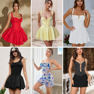 Liquidation Été Robes Décontractées Imprimées Sexy pour Femmes, Matériaux Mixtes, Tenues de Plage, Expédition Aléatoire Modèle QZ-033 CN GUA - Product Image 5