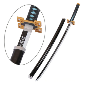 Venta caliente Anime espada Demon Slayer Kaigaku Muichirou Sanemi <span class=keywords><strong>Shinobu</strong></span> seguridad Samurai juguete <span class=keywords><strong>Katana</strong></span> espadas para Cosplay jugando niños - Product Image 1