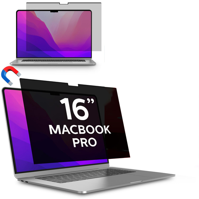 Magnetic Privacy Screen Tempered Glass Grade AAA MacBook Air 13-16 Inch Detachable Reusable Laptop Anti-Glare Anti-blue Light