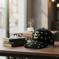 Lettre 3D personnalisée brodée chapeau clous casquettes hommes rue mode Hip Hop casquette de Baseball verre cristal casquette de Baseball pour hommes