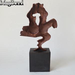 Ghisa moderna uomo e donna astratta statua astratta doppia donna Mini tavola decorazione - Product Image 5
