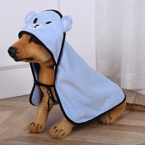 Chien mignon Séchage Manteau Robe <span class=keywords><strong>Serviette</strong></span> Absorption Chien Microfibre Peignoir Séchage Rapide Serviettes Pour Animaux - Product Image 5