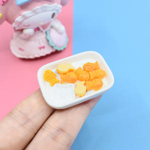 Plato de Gato Miniatura Kawaii, Cabujón de Resina de Base Plana, Simulación de Vajilla, Juguetes de Comida para Cocina - Product Image 2