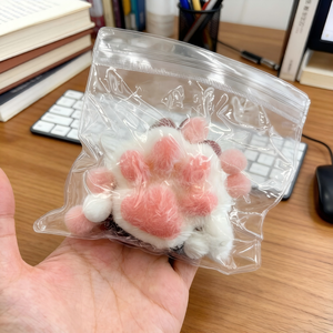 Soft Plush TPR White Pink Cat Paw Squishy Toy High Elastic Comfortable Touch Anti-Anxiety Lovely Gift Unisex Children <strong>Adults</strong> - Product Image 1