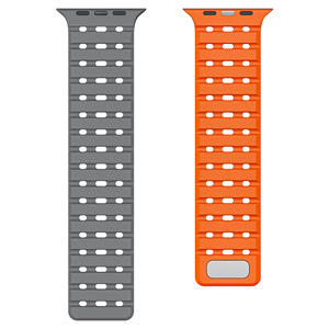 Cinturino in Silicone morbido magnetico traspirante stile cavo cinturino per Appl E <span class=keywords><strong>Watch</strong></span> Ultra <span class=keywords><strong>9</strong></span> 8 7 6 5 4 3 SE - Product Image 4