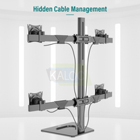 KALOC DZ400-T quatre bras de moniteur deux types d'installation sur le bureau moniteur portable à double écran pour support d'ordinateur avec fil de gestion