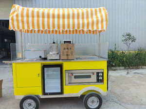 Chariot de cuisine mobile personnalisable avec système électrique pour barbecue et gaufres, chariot à hot-dogs facile à pousser à la main, camions de restauration mobiles - Product Image 6