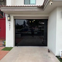 9x8 9x7 16x7 Porte de garage sectionnelle moderne à panneau de verre trempé en aluminium à vue complète Prix Porte de garage en plexiglas