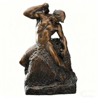Statues de jardin en bronze antique sur mesure, sculptures figuratives moulées sur mesure pour la décoration de la maison