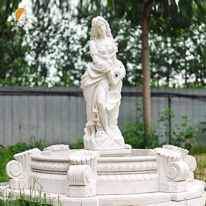 Estatua de Dama de Mármol Blanco Sosteniendo un Florero con Agua para Decoración de Jardín Exterior MLJWMF-03131 - Product Image 5