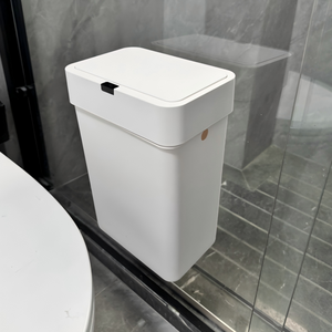 Smart 9L Touchless Rectangle Trash Can Wall-mounted Narrow Slit Standing Home Kitchen Office Bedroom <strong>Plastic</strong> Garbage <strong>Bin</strong> <strong>Lid</strong> - Product Image 1