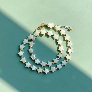 Collana Corta da Sposa con Perle Naturali Bianche a Forma di Stella e Cuore per Donna - Vendita all'Ingrosso - Product Image 5