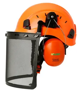 WEJUMP CE EN397 ANSI Chainsaw pelindung wajah logam untuk hutan helm keselamatan topi keras dengan penutup telinga