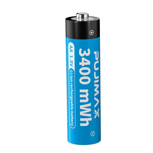 Fujimax baterai Li-ion 3400mWh 1.5V, baterai Lithium Ion AA tegangan konstan baterai Li-ion isi ulang dengan kabel untuk senter mikrofon - Product Image 4