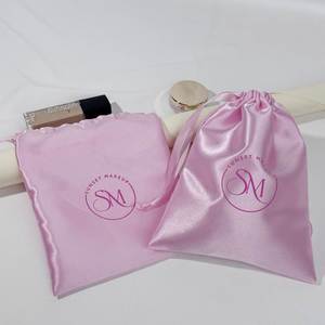 Bolsas de Tela Satén con Cordón al por Mayor, Bolsa para Pelucas, Zapatos de Baile, Logotipo Personalizado para Regalos, Almacenamiento, Embalaje Antipolvo - Product Image 1