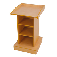 Púlpitos de madera clásicos de alta calidad, podios, escritorio de recepción, mesa de madera para profesores, escalera, mesas de discurso en el aula