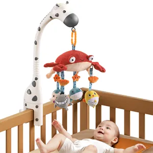 Tumama Kids Phone Connected Mucial Crib Mobile avec projection Zebra Baby Mobile pour lit bébé