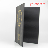 Pabrik Yin Hui Menyesuaikan Logo Buku Menu Kulit PU Buatan Tangan untuk Sampul Menu Lipat Desain Klasik Ringan