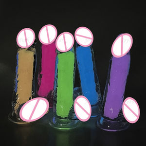 JoyPark Dildo Grande Realista Feminino à Prova d'Água em TPE Macio que Brilha no Escuro - Product Image 2