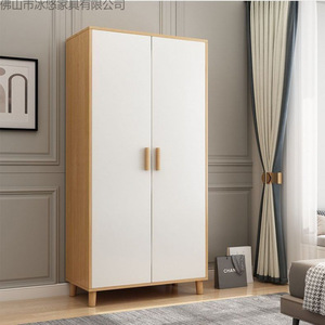 Armoire en bois massif, style moderne minimaliste, facile à assembler, multifonctionnelle pour appartements locatifs - Product Image 4