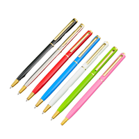 Stylos à bille promotionnels sportifs en métal personnalisés en gros avec logo personnalisé et toucher doux en caoutchouc