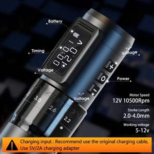 Ambition Mars-U 2.2-2.6-3.0-3.4-3.8-4.2mm ayarlanabilir İnme profesyonel kablosuz döner dövme kalemi makine sanatçılar için vücut sanatı - Product Image 6