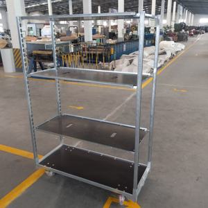 Chariot de transport pour serre en acier inoxydable galvanisé à quatre roues, chariot à fleurs, outils OEM, marque <span class=keywords><strong>Vitavia</strong></span>, durable - Product Image 3