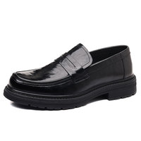 Chaussures en cuir pleine fleur pour hommes, nouvelle collection printemps, chaussures en cuir décontractées pour hommes, chaussures en cuir véritable haut de gamme à semelle épaisse