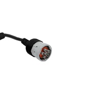 Cable Conector personalizado de 6 pines J1708 macho a 9 pines J1939 macho arnés de cableado de automóvil verde para lector de código