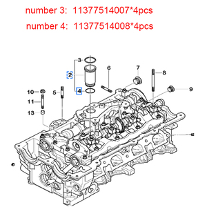 Zylinderkopf-Ventildeckeldichtung für BMW E46 E90 316I 318I 318Ci 316Ti OE 11120032224 11377502022 11377514007 11377514008 - Product Image 4