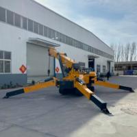 Mini grue araignée mobile à espace réduit certifiée CE avec flèche télescopique 1-8 tonnes Moteur Yanmar