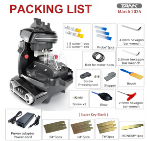 Machine <span class=keywords><strong>de</strong></span> découpe <span class=keywords><strong>de</strong></span> clés automatique TANK 2 Pro 2M2 à prix abordable, graveur <span class=keywords><strong>de</strong></span> clés CNC avec batterie intégrée, outil <span class=keywords><strong>de</strong></span> serrurier noir/argent - Product Image 6