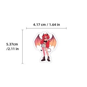 56 pièces Lolita petit diable Graffiti PVC autocollants étanches bricolage décoration créative coque de téléphone cahier tasse à eau - Product Image 2