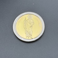 Pièce de monnaie bimétallique personnalisée en fer, Vierge de Guadalupe, médaille religieuse catholique, Notre-Dame en relief, cadeau de collection, vente en gros OEM