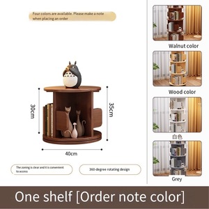 Libreria angolare moderna in legno massello per bambini con ripiani girevoli, mobile multifunzionale da soggiorno - Product Image 6