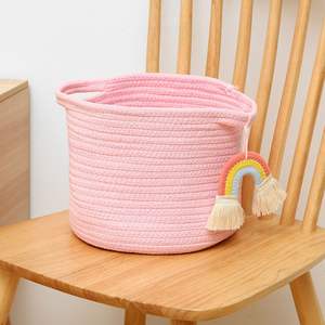 ตะกร้าเก็บของ <span class=keywords><strong>LEGEND</strong></span> Toys ขนาดใหญ่ พับได้ ทำจากเชือกฝ้ายถักทออย่างมีสไตล์ สำหรับใส่เสื้อผ้า ดีไซน์ถอดประกอบได้ คุณภาพสูง ขนาดสั่งทำได้ ใช้ได้ทุกวัน - Product Image 5