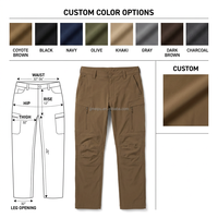 Pantalon cargo tactique pour homme, multi-poches, pantalon de chasse, ripstop, séchage rapide, respirant, pantalon de travail avec genouillères