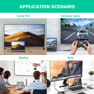 Docking Station in Lega di Alluminio a 5 Porte, Adattatore Multiporta da Tipo C a HDMI 4K e 4 <span class=keywords><strong>USB</strong></span> 3.0, <span class=keywords><strong>Hub</strong></span> <span class=keywords><strong>USB</strong></span> C 5 in 1 - Product Image 5