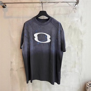 Maglietta <span class=keywords><strong>a</strong></span> maniche corte in puro cotone con ricamo <span class=keywords><strong>a</strong></span> lettere e graffiti, stile High Street, Nuova Collezione Estiva 25ss, Versione Premium Nanyou Foreign Trade Paris <span class=keywords><strong>B</strong></span> Brand - Product Image 4