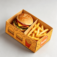 Boîte et plateau d'emballage en papier jetables de qualité alimentaire pour sandwichs coréens, boîte à lunch, restauration rapide, vente en gros