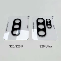 Film de protection d'objectif de caméra arrière transparent en verre trempé de qualité AAA 9H, anti-rayures, à colle complète, pour S26 S26Plus S26Ultra 3D