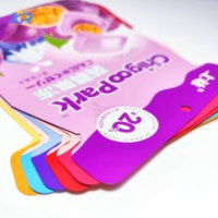 Op maat bedrukte, gemakkelijk te openen aluminiumfolie zak, flesvormige, staande plastic zak, voedselveilige Mylar verpakkingstas voor voedsel