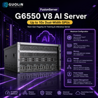 Server AI FusionServer G6550 V8 6U Spesifikasi Maksimal 2x AMD EPYC 9005 10x GPU Lebar Ganda 24 DDR5 Server Rak Performa Ekstrem