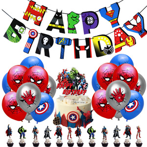 ชุดบอลลูนกัปตันซูเปอร์ฮีโร่ส<span class=keywords><strong>ไป</strong></span><span class=keywords><strong>เด</strong></span><span class=keywords><strong>อร</strong></span><span class=keywords><strong>์แมน</strong></span>ใหม่ธงปักเค้กธีมตัวการ์ตูนตกแต่งงานปาร์ตี้วันเกิด - Product Image 1