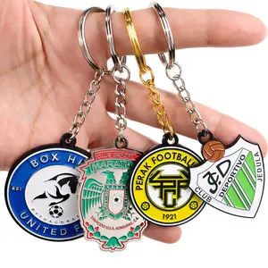 热钥匙圈促销足球钥匙扣排球美式足球俱乐部金属运动钥匙扣带标志