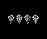 OM GEMS Diamant de laboratoire cultivé 0,35 CT Couleur E-F 4,0x2,7 Taille Kite Perforé au laser Diamant de mêlée non monté pour la fabrication de bijoux