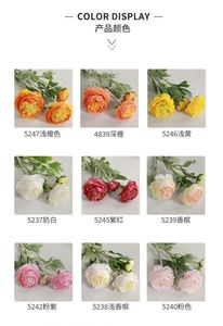 Roses artificielles en soie imitée, flamants roses à trois têtes, lotus, pour la décoration de la maison, la Saint-Valentin, Pâques - Bouquet de haute qualité - Product Image 6