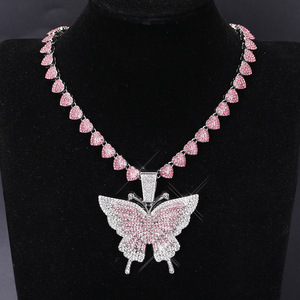 Collier papillon en strass de style européen et américain, best-seller transfrontalier, chaîne de clavicule, accessoire de cou unique - Product Image 3