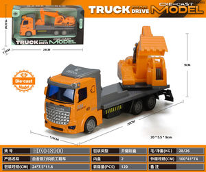 Personalizado 1: 50 escala pull-back escada caminhão de bombeiros liga de elevação caminhão de combate a incêndio <span class=keywords><strong>diecast</strong></span> fogo água recipiente caminhão - Product Image 5