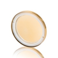 Couvercle de bougie en métal plaqué or champagne brillant avec joint d'étanchéité en silicone